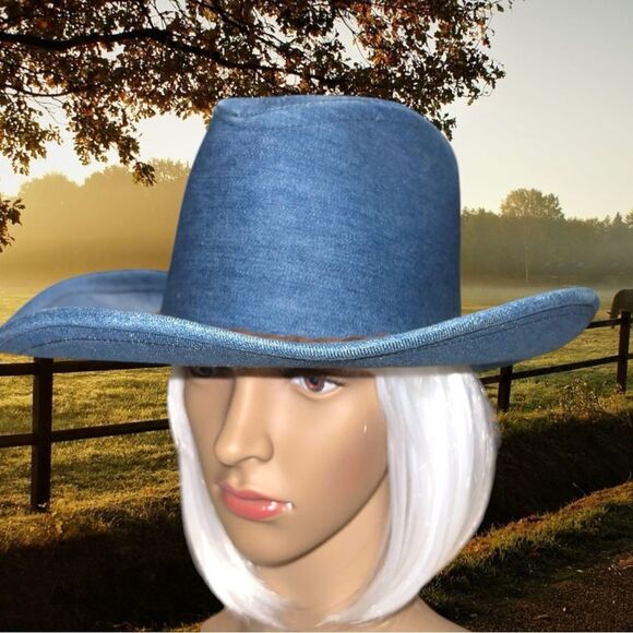 Retro throw back denim cowgirl hat! New unisex main image 14